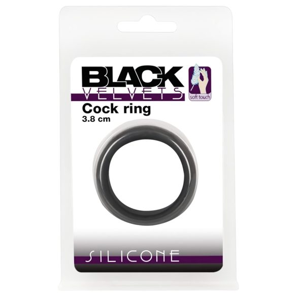 Black Velvet - Tykk penisering (3,8 cm) - svart