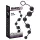 Black Velvets - 6-perlers analdildo (svart)