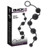 Black Velvets - 6-perlers analdildo (svart)