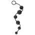Black Velvets - 6-perlers analdildo (svart)