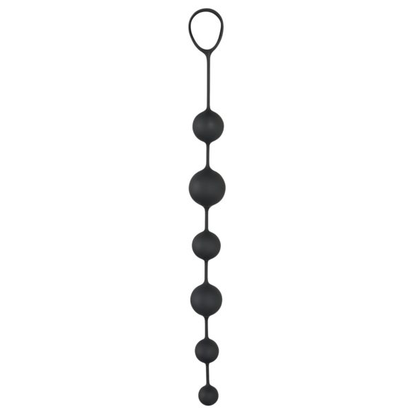 Black Velvet - Dildo med 6 kuler (svart)