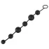 Black Velvets - 6-perlers analdildo (svart)