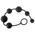 Black Velvets - 6-perlers analdildo (svart)