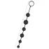 Black Velvets - 6-perlers analdildo (svart)