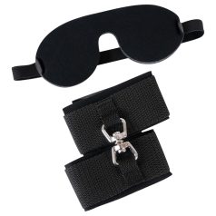 Bad Kitty - håndjern og blindfold (svart)