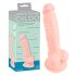 Medisinsk silikon dildo (18cm) - naturtro