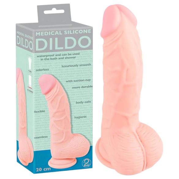Naturtro silikon-dildo (20 cm)