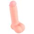 Medisinsk - rett medisinsk silikon dildo (20 cm) - naturfarge