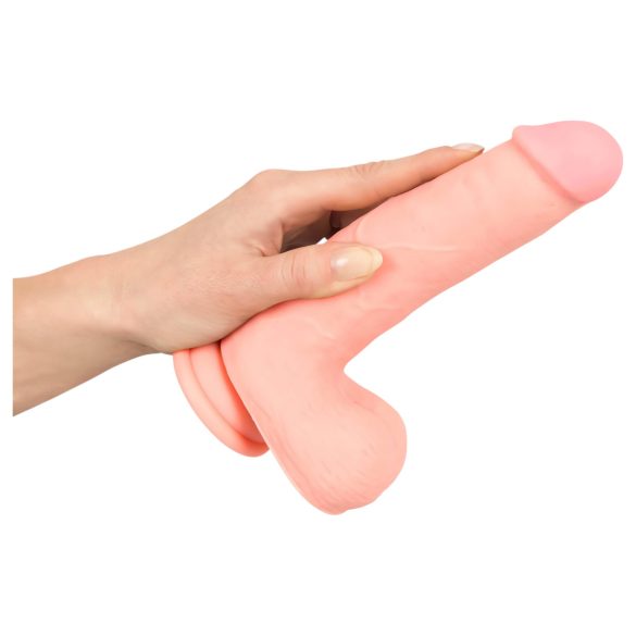 Medisinsk - rett medisinsk silikon dildo (20 cm) - naturfarge
