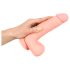 Medisinsk - rett medisinsk silikon dildo (20 cm) - naturfarge