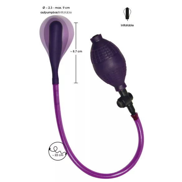 Bad Kitty - oppblåsbar analutvider i lilla latex