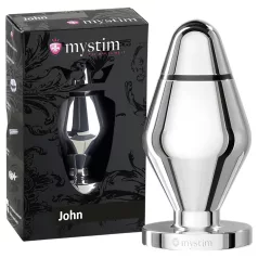 mystim Lille John - elektro analt plug - sølv (stor)