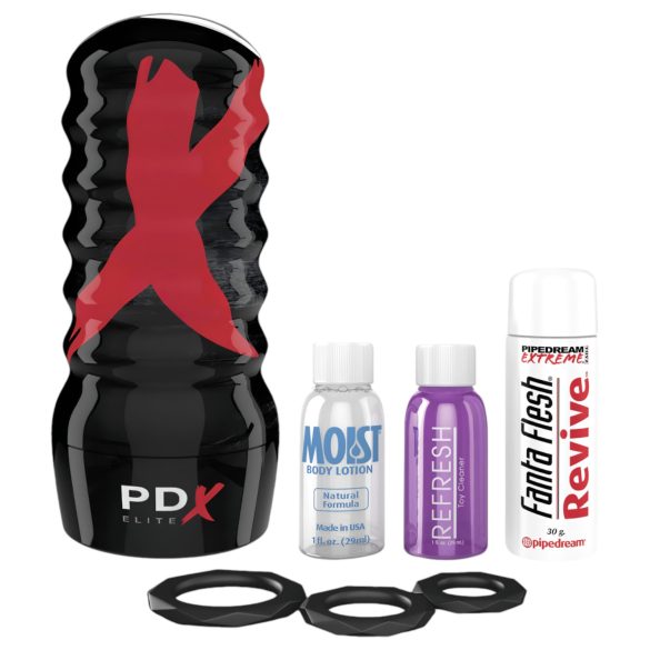 PDX Elite Luksuriøs Lufttett Vagina - Manuell Sugevagina (Naturlig)