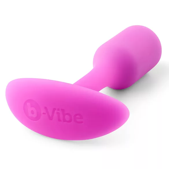 b-Vibe Snug Plug 1 - analplugg med innvendig vekt (55 g, rosa)