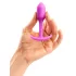 b-Vibe Snug Plug 1 - analplugg med innvendig vekt (55 g, rosa)