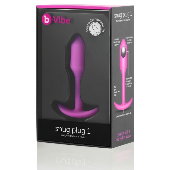 b-vibe Snug Plug 1 - analplugg med vekt (55g) - rosa