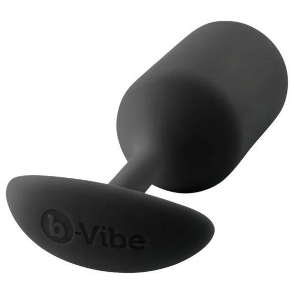b-vibe Snug Plug 3 - dobbel analplugg (180g) - svart