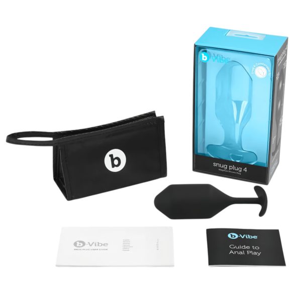 b-vibe Snug Plug 4 - Dobbel kulestøt for bakover - Svart