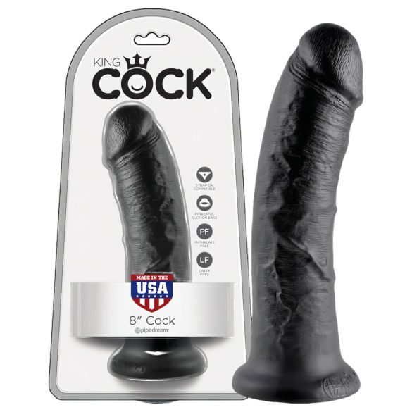 King Cock 8 Dildo (20 cm) - Svart