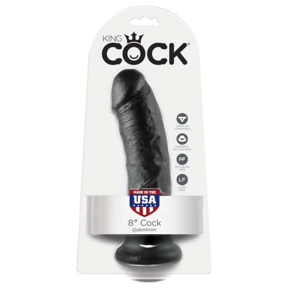 King Cock 8 Dildo (20 cm) - Svart