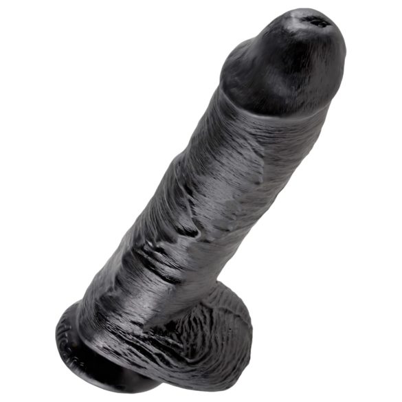 King Cock 10 tommers dildo med testikler (25 cm) - svart