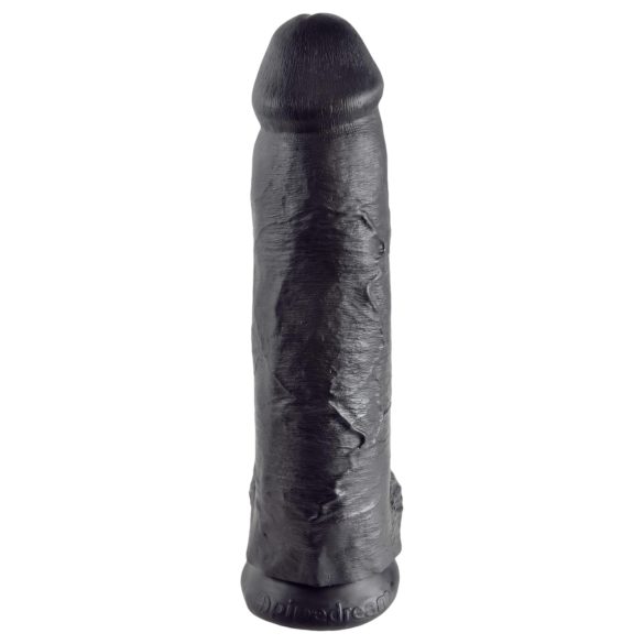 King Cock 12 - Stor Dildo med Testikler (30 cm) - Svart