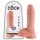 King Cock 8 med baller dildo (20 cm) - natur