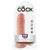 King Cock 8 med baller dildo (20 cm) - natur