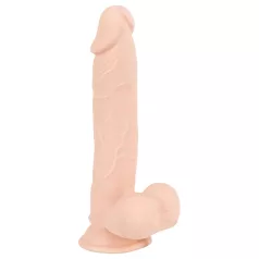   Nature Skin - ektefølt dildo med sugekopp - medium størrelse