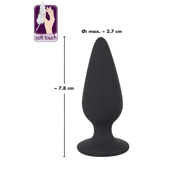 Black Velvet Tung Anal Plug - Svart, 40g