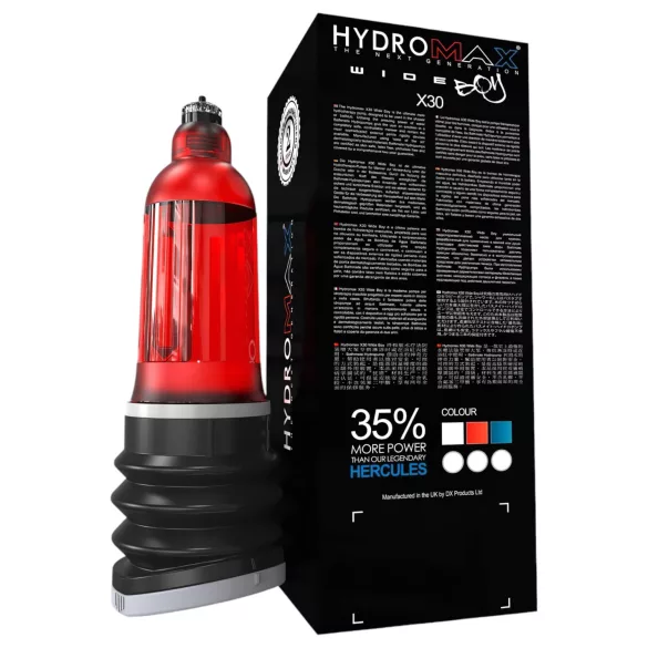 Bathmate Hydromax 7 Wide - Hydropumpe (rød)