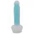 You2Toys Glow in the Dark - sugekopp, selvlysende dildo (blå)