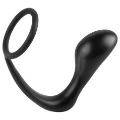 Analfantasy Ass-Gasm - Analplugg med penisring (svart) Analfantasy Ass-Gasm - Analplugg med penisring (svart)