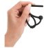 Sure! Here’s a marketing-friendly, culturally appropriate Norwegian translation within 80 characters:

Penisplugg – hul dilator i silikon med penishode-ring (svart)