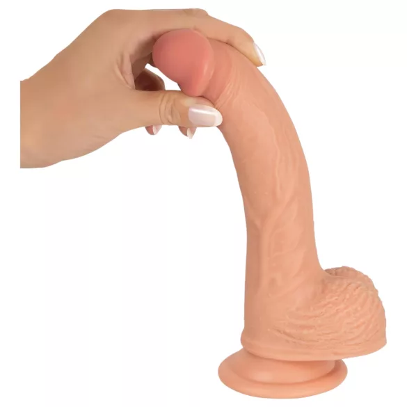 realistixxx - realistisk dildo med sugekopp (22 cm, hudfarget)