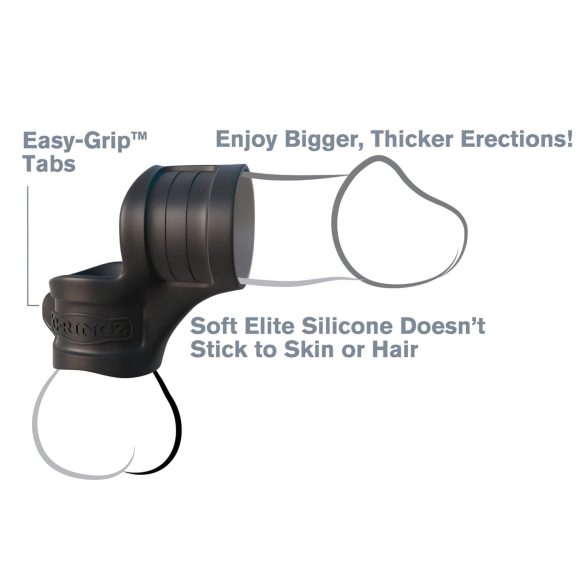 Fantasy Mr. Big - penisring og testikkelstrekk-ring (svart)