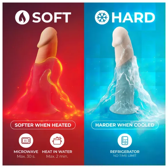 Silexd 7 - sugekopp dildo - 17,5 cm (natur)