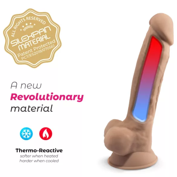Silexd 7 - sugekopp dildo - 17,5 cm (natur)
