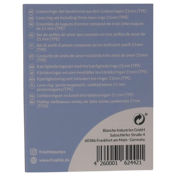 Fröhle LR002 (2,1 cm) - medisinsk penisring sett (3 stk)