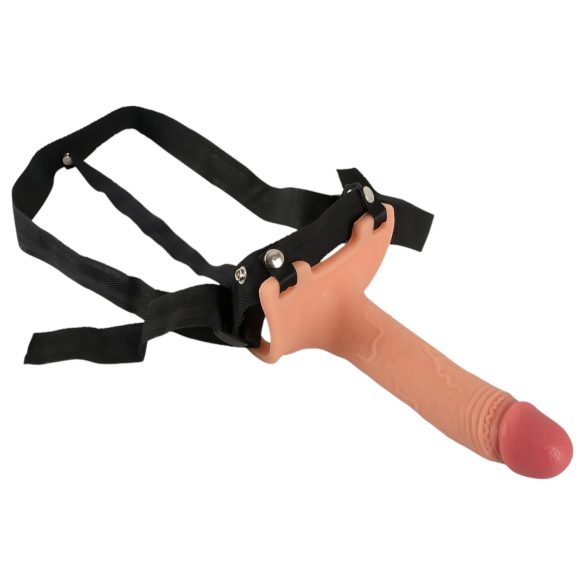 Realistixxx Strap-on - hul dildo som kan festes (naturlig)