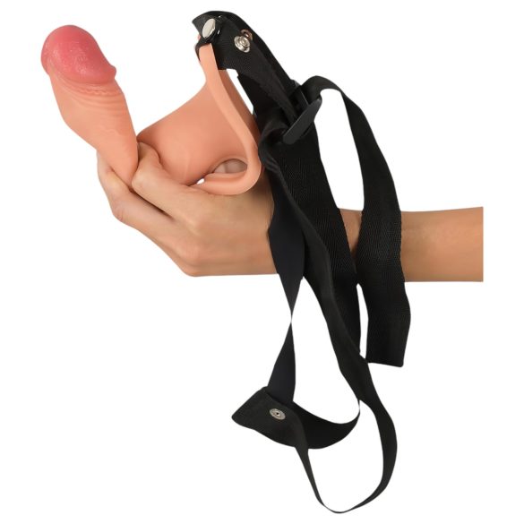 Realistixxx Strap-on - hul dildo som kan festes (naturlig)