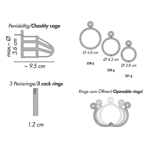 You2Toys - Kyskhetsbur - metall pengebur med lås
