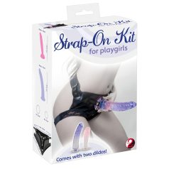 You2Toys - Strap-on-sett - festepåsett med 2 dildoer You2Toys - Strap-on-sett - festepåsett med 2 dildoer
