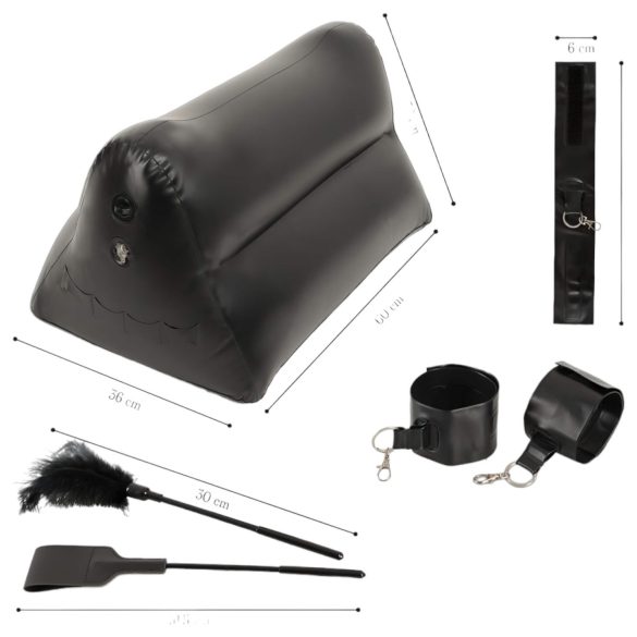 You2Toys Kjærlighetspute - oppblåsbar sexpute sett (svart)