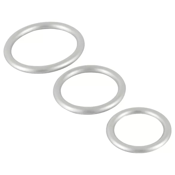 You2Toys Metallic - silikon penisring sett (3 stk)
