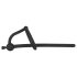 Penisplugg – silikon dilatator med glansring (0,6 mm) – svart