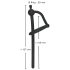 Penisplugg – silikon dilatator med glansring (0,6 mm) – svart