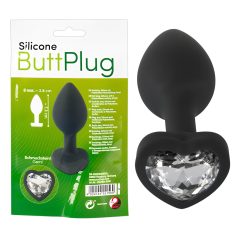 You2Toys Anal Plugg - svart med hvit stein You2Toys Anal Plugg - svart med hvit stein