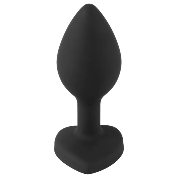 You2Toys Anal Plugg - svart med hvit stein