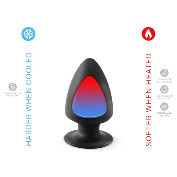 Silexd S - formbar analdildo - 9 cm (svart)